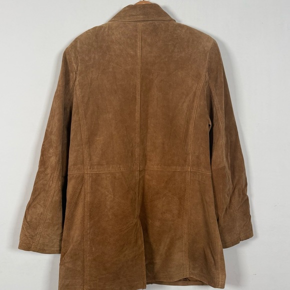 Nordstrom Bernardo Vintage 90’s Brown Suede Coat, Size L - Picture 4 of 11